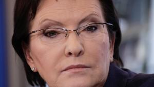 Premier Ewa Kopacz podczas konferencji prasowej
