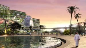 Wizualizacja dzielnicy finansowej Króla Abdullaha w Rijadzie, fot. Henning Larsen Architects