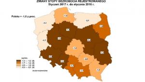 Zmiany stopy bezrobocia, GUS